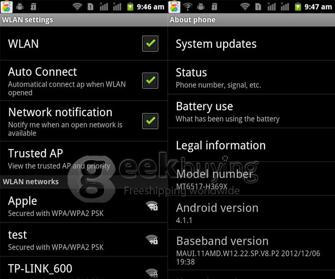Cubot C9 4.0 inch WVGA Capacitive Screen Smartphone MTK6515 1GHz CPU Dual SIM Android 2.3 OS Yellow 