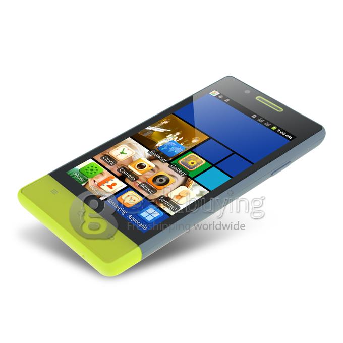 Cubot C9 4.0 inch WVGA Capacitive Screen Smartphone MTK6515 1GHz CPU Dual SIM Android 2.3 OS Yellow 