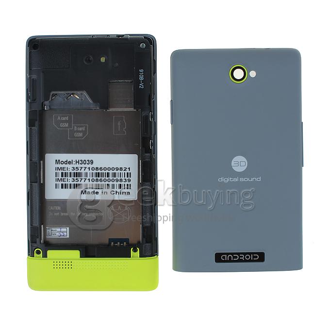 Cubot C9 4.0 inch WVGA Capacitive Screen Smartphone MTK6515 1GHz CPU Dual SIM Android 2.3 OS Yellow 