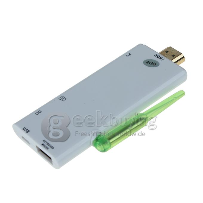 1080P HD CX-803 Mini TV dongle Android 4.1.2 Google TV Box Dual Core RK3066 1G/8G WHITE