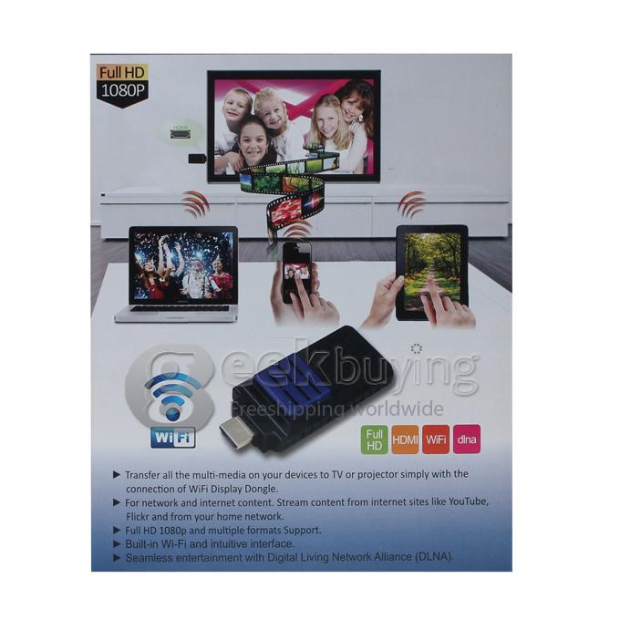 Full HD 1080P WiFi Display Dongle AX-14 HDMI Wireless Route Support DLNA / Miracast
