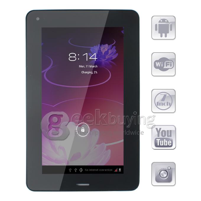 T13 7 inch Allwinner A13 Phone Call Function 512M 4G ROM Dual Camera White 