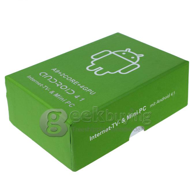 US Plug CX-803 II Android 4.1 Google TV Box Dual core Rk3066 2G RAM 8G w/ Bluetooth HDMI external Antenna White