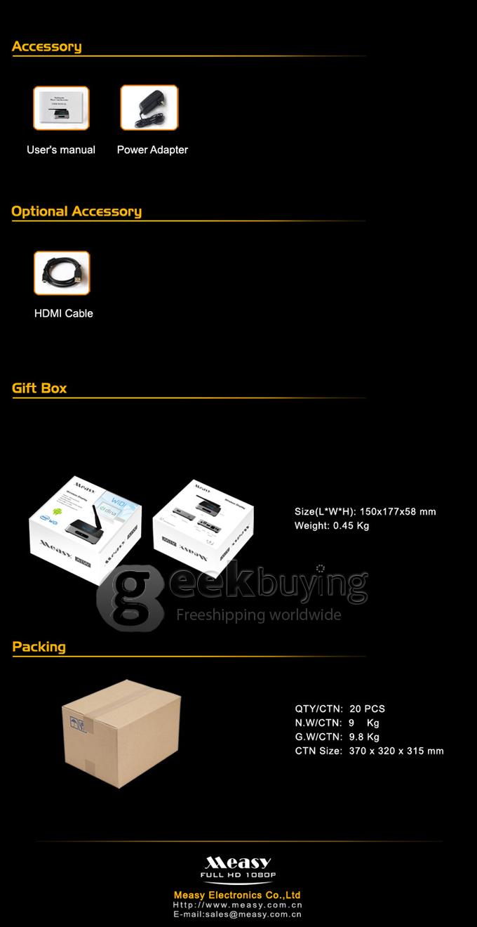 A1W Wireless 2.4G/5GHz Wireless Band Miracast Player Support WiDi/DLNA Dual Technology 1080P HD Media Player for iPhone/iPad/Android phone and Computer