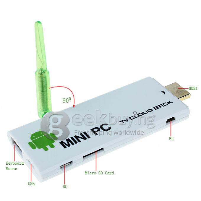 US Plug CX-803 II Android 4.1 Google TV Box Dual core Rk3066 2G RAM 8G w/ Bluetooth HDMI external Antenna White