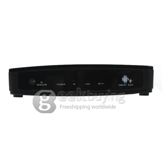 GV-25 Dual Core Google Android 4.1 RK3066 ARM Cortex A9 1.6GHz Mini TV BOX HDMI HDD Player 1GB/8G RJ45 WiFi with IR Remote Control-Black