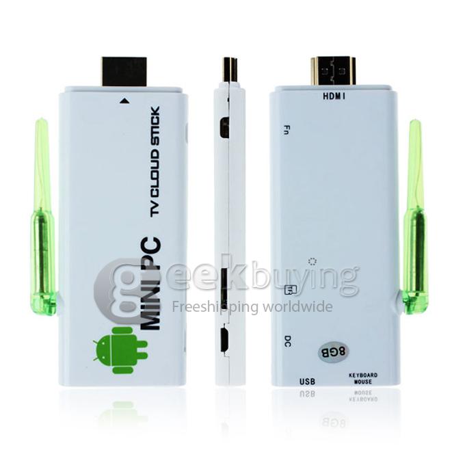 US Plug CX-803 II Android 4.1 Google TV Box Dual core Rk3066 2G RAM 8G w/ Bluetooth HDMI external Antenna White