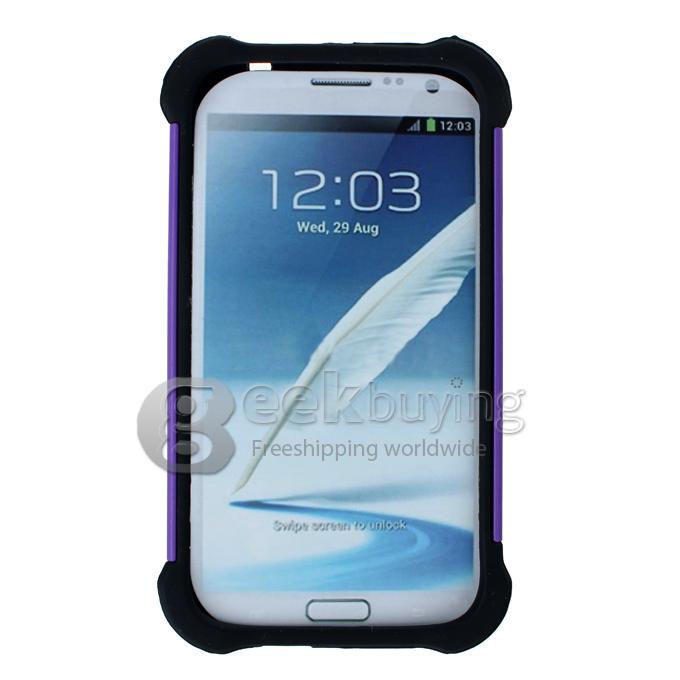 High Impact 2in1 Soft Hard Hybrid Case for Samsung Galaxy Note II N7100-Purple