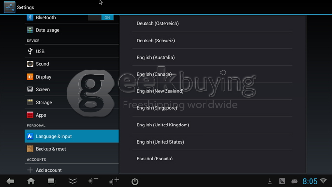 US Plug CX-803 II Android 4.1 Google TV Box Dual core Rk3066 2G RAM 8G w/ Bluetooth HDMI external Antenna White