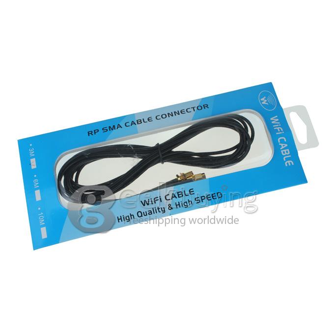 3M  RP SMA Male to RP SMA Female Extension Cable Antenna 