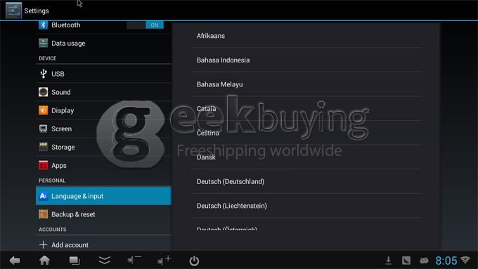 US Plug CX-803 II Android 4.1 Google TV Box Dual core Rk3066 2G RAM 8G w/ Bluetooth HDMI external Antenna White