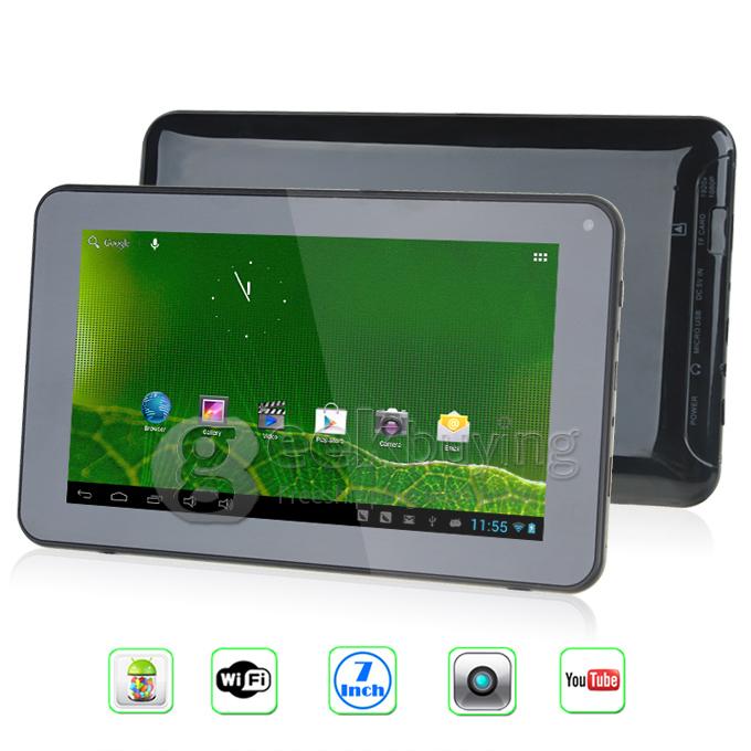 Q8S 7 inch Android 4.1 RK3066 Cortex-A9 Dual Core Capacitive Touch Screen 1024*600 512M RAM/4G ROM 1.6GHz Tablet PC - Black