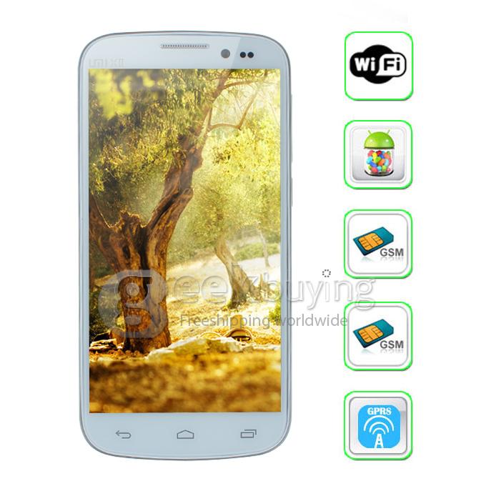 UMI X2 1GB RAM 16GB ROM 5.0 Inch MTK6589 Quad Core Smart Phone 1080P IPS Screen Android 4.2 OS 3G/GPS  White