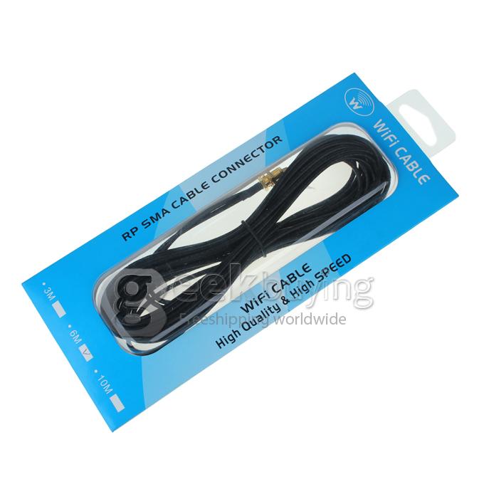 6M  RP SMA Male to RP SMA Female Extension Cable Antenna 