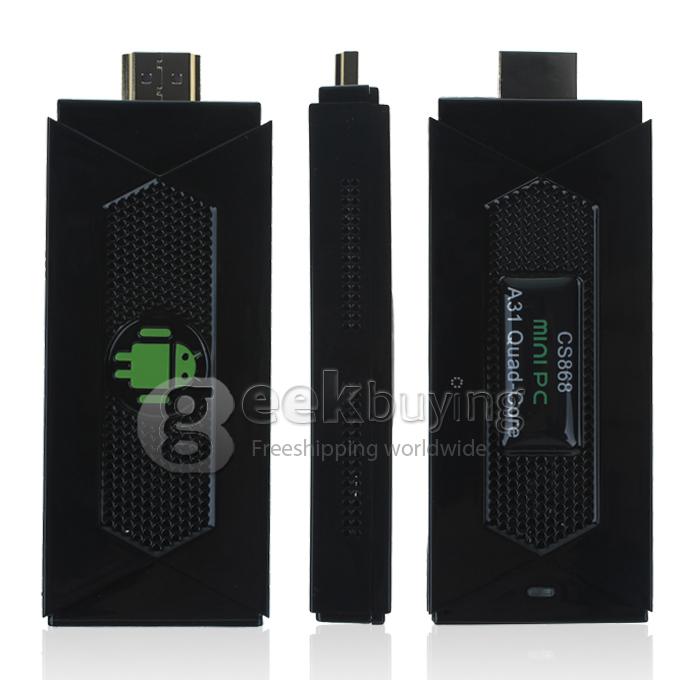 US Plug CS868 Android 4.1 MINI PC TV Box Allwinner A31 Quad-Core CPU 2G/16G HDMI Black
