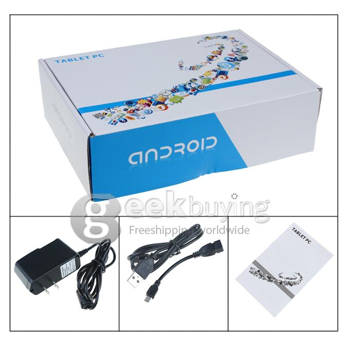 Q8S 7 inch Android 4.1 RK3066 Cortex-A9 Dual Core Capacitive Touch Screen 1024*600 512M RAM/4G ROM 1.6GHz Tablet PC - Black