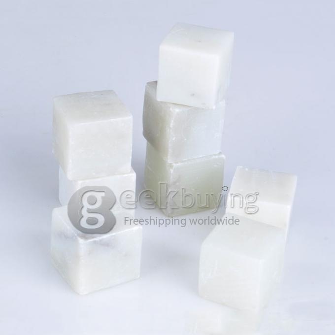 Teroforma's Whiskey Stones Ceramic Stone Ice Cubes Wine Bev Chillers  9pcs/set