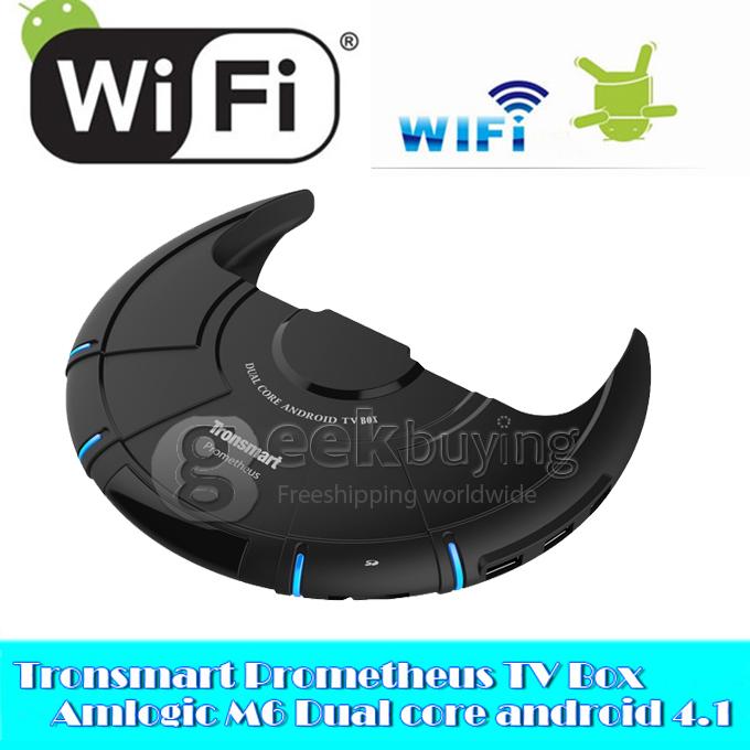 US Plugs Tronsmart Prometheus Dual Core 1.5GHz Amlogic M6 Android 4.2 Mini PC TV Box 1G/8G AV/HDMI/RJ45 Black