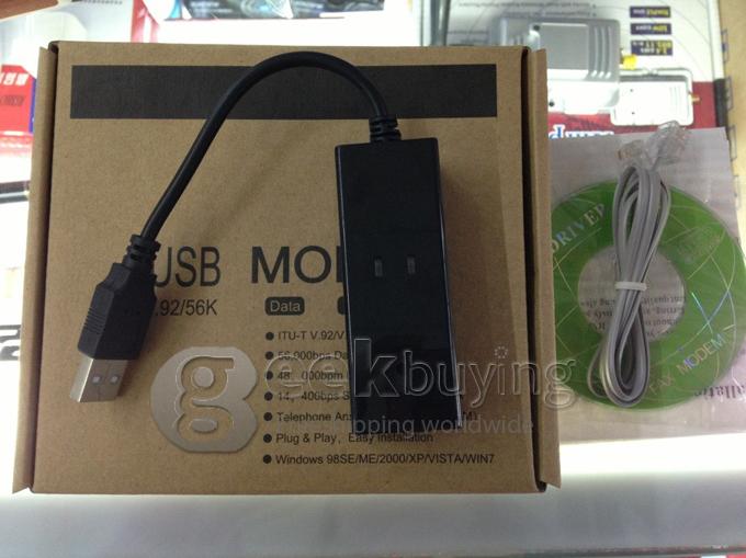 USB 2.0 External Fax Modem 56K V.92 V.90 Dial Up Conexant Support Win 7