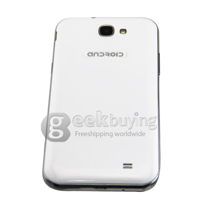 Phablet Tronsmart TS4 5.3inch QHD Screen MTK6589 Quad Core Smart Phone Android 4.2.1 OS 1GB RAM+4GB ROM 8.0 Camera 3G GPS White with Free Leather Case