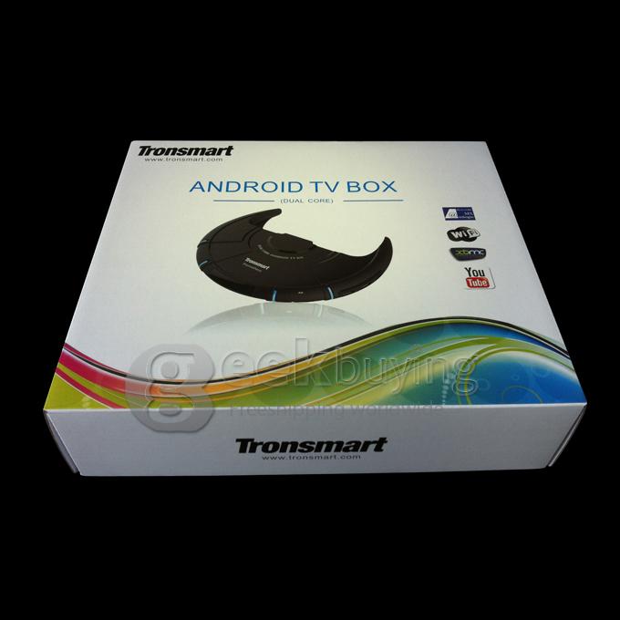8G Tronsmart Prometheus Dual Core 1.5GHz Amlogic M6 Android 4.2 Mini PC TV Box 1G RAM AV/HDMI/RJ45 Black