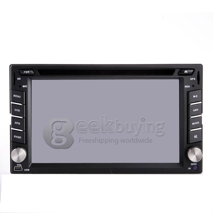 6.2 Inch 16:9 HD Digital Screen 800*480 2Din Fixed Panel Design Car DVD Player(,FM,Bluetooth,AV,TV,For IPOD,MP3)