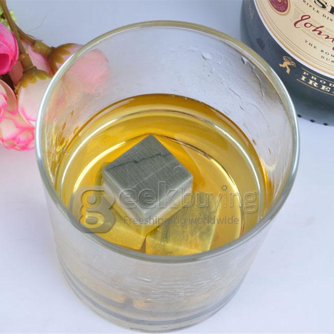 New Marble Soapstone Ice Rocks Tumbled Cubes Wine / Whiskey / Coffee Stones 6pcs/set
