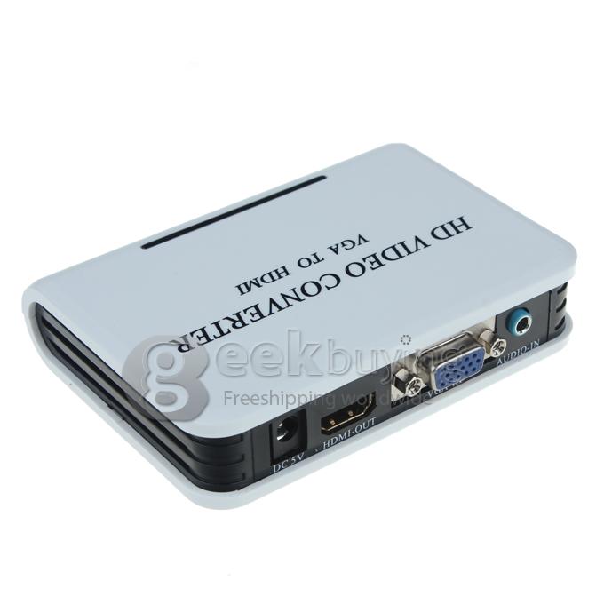 Audio VGA to HDMI Video HD HDTV Converter Box 1080P 