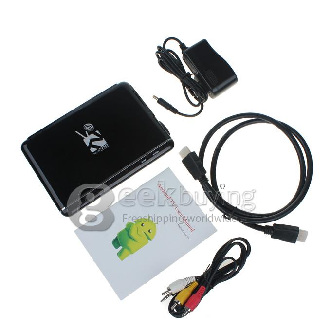 US Plug GM6 Amlogic M6 Dual Core 1.5GHz Android 4.2 Mini PC TV BOX 1G/4G AV/HDMI/RJ45 Black