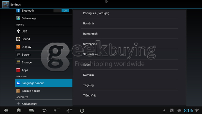 US Plug CX-803 II Android 4.1 Google TV Box Dual core Rk3066 2G RAM 8G w/ Bluetooth HDMI external Antenna White