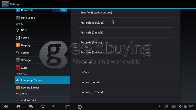 US Plug CX-803 II Android 4.1 Google TV Box Dual core Rk3066 2G RAM 8G w/ Bluetooth HDMI external Antenna White