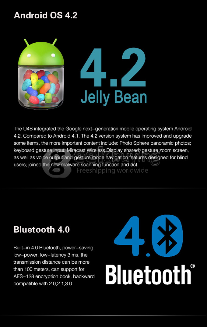 U4B Measy RK3188 Android 4.2 Quad Core 1.6Ghz Mini PC TV Box Dongle 2G/8G Dual Band 2.4G/5G Wifi Bluetooth HDMI - Black