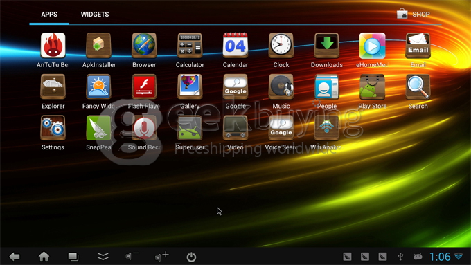 CX-818 Android 4.2.2 Mini PC TV BOX Dual Core Rockchip RK3066 1.6GHz AV Out Built-in Microphone Black