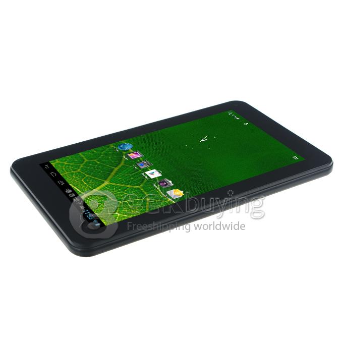 Q8S 7 inch Android 4.1 RK3066 Cortex-A9 Dual Core Capacitive Touch Screen 1024*600 512M RAM/4G ROM 1.6GHz Tablet PC - Black