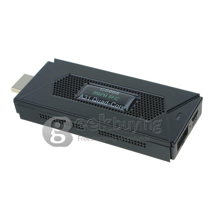US Plug CS868 Android 4.1 MINI PC TV Box Allwinner A31 Quad-Core CPU 2G/16G HDMI Black