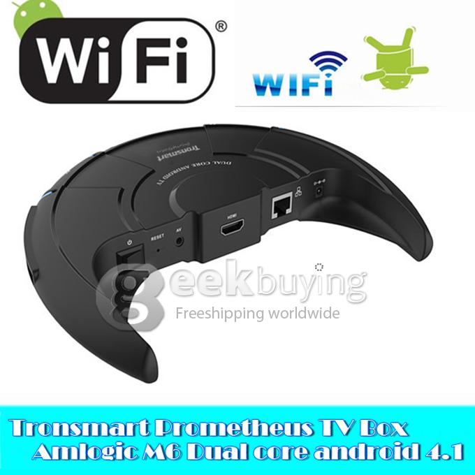 US Plugs Tronsmart Prometheus Dual Core 1.5GHz Amlogic M6 Android 4.2 Mini PC TV Box 1G/8G AV/HDMI/RJ45 Black
