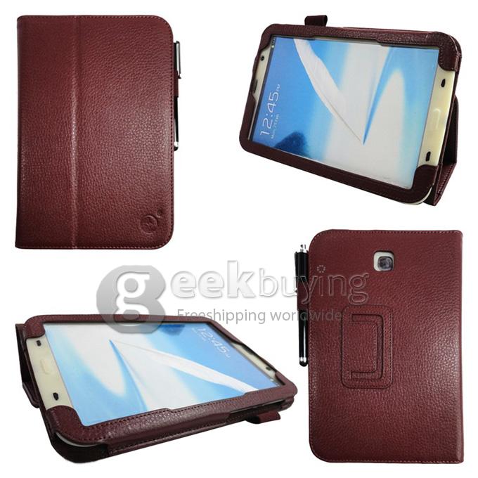 New PU Leather Cover Case With Holder for Samsung Galaxy Note 8.0 N5100 - Brown