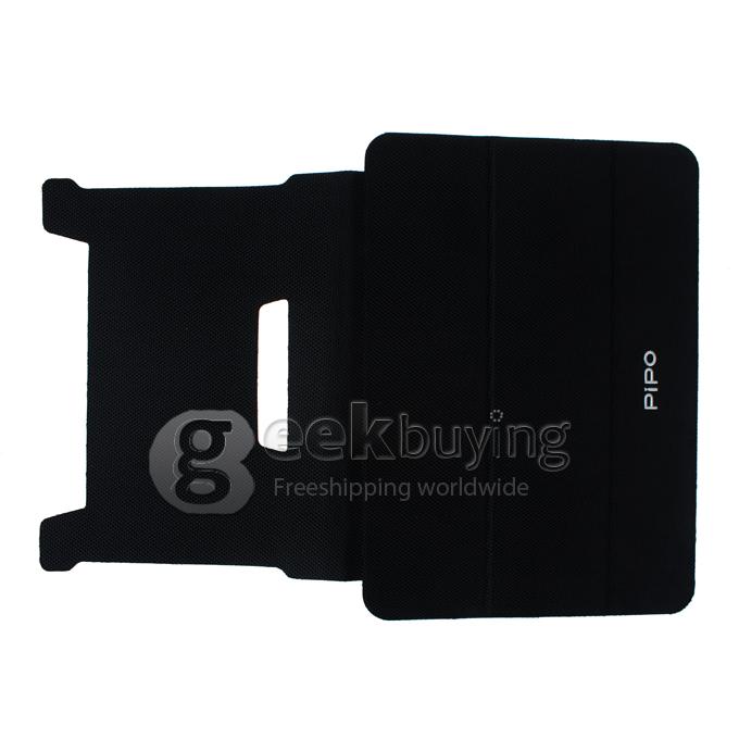 Black Leather Case Cover Skin for Pipo M9 Android 4.1 Dual Core Tablet PC