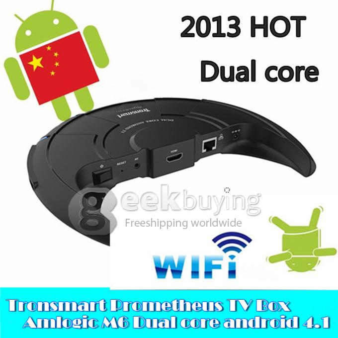 US Plugs Tronsmart Prometheus Dual Core 1.5GHz Amlogic M6 Android 4.2 Mini PC TV Box 1G/8G AV/HDMI/RJ45 Black