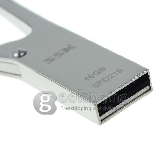 SSK 16GB USB 2.0 USB Flash Drive Flash Disk U Disk With Clip
