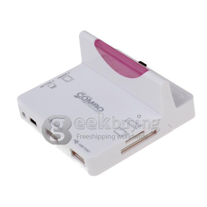 HUB2.0 Card Reader Micro Interface Multi-Function USB Dock Station for Samsung HTC Ximi