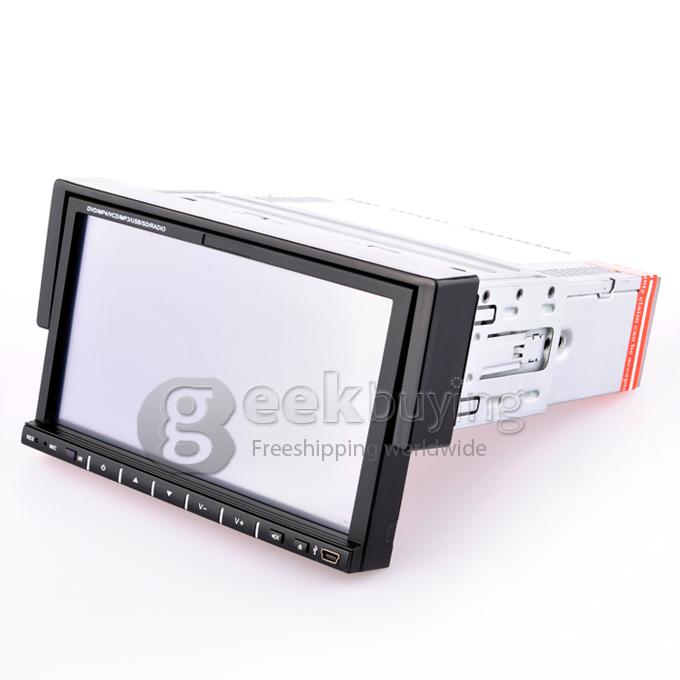 7 Inch 16:9 HD Digital Screen 800*480 1Din Slide Panel Design Car DVD Player(FM,Bluetooth,AV,For IPOD,MP3) 