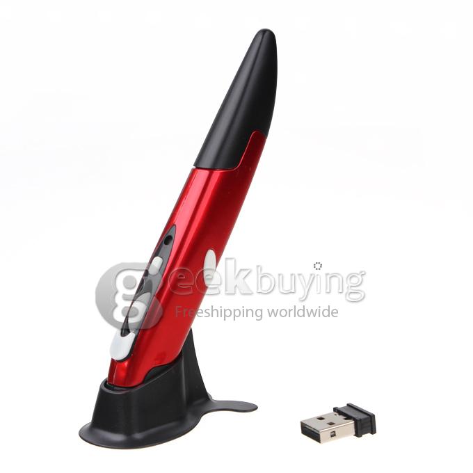IPazzPort KP-810-26 2.4G Wireless Mini Pen Mouse, Red