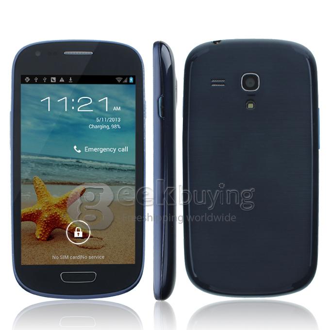 HDC GT-i8190 4.0 Inch WVGA Capacitive Screen MTK6577 Dual Core Smart Phone Android 4.1 OS 5.0MP Camera-Blue