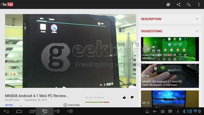 Tronsmart MK908 Google Android 4.2 Mini PC TV Box RK3188 Quad Core 2G/8G BT Black