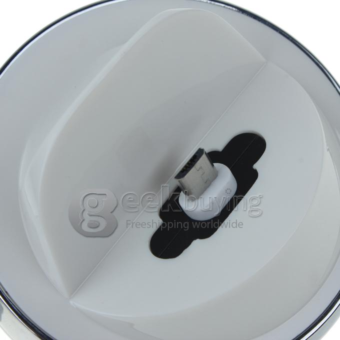 USB Sync Data Charger Dock Cradle for Samsung Galaxy S4 S3 Mini Note 2-Silver