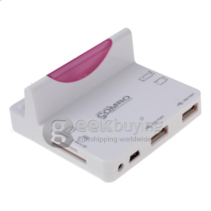 HUB2.0 Card Reader Micro Interface Multi-Function USB Dock Station for Samsung HTC Ximi