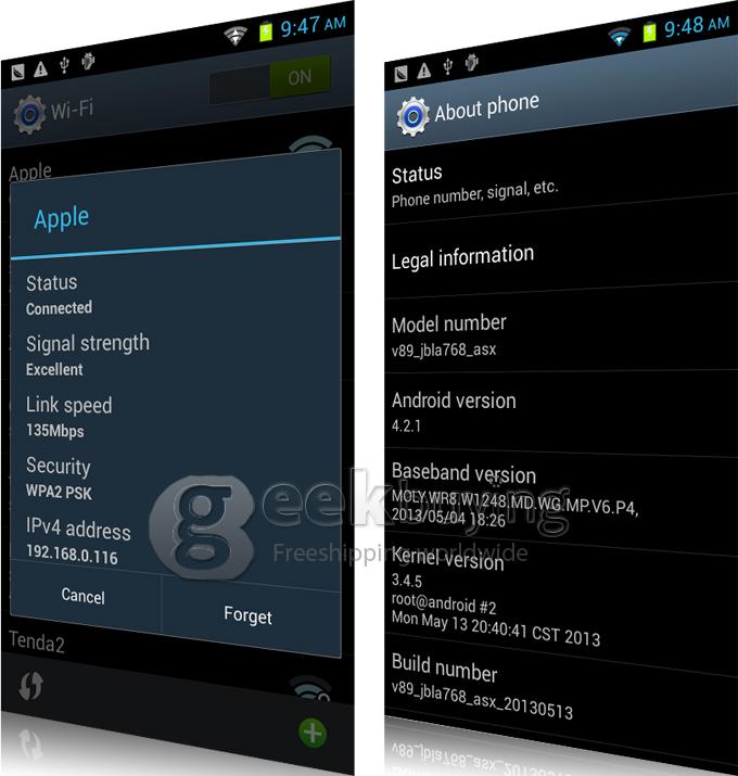 Star S9500 5.0 Inch IPS Screen MTK6589 Quad Core Smartphone 1GB RAM+4GB ROM 12.6MP Camera Android 4.2.1 OS 3G/GPS-Grey