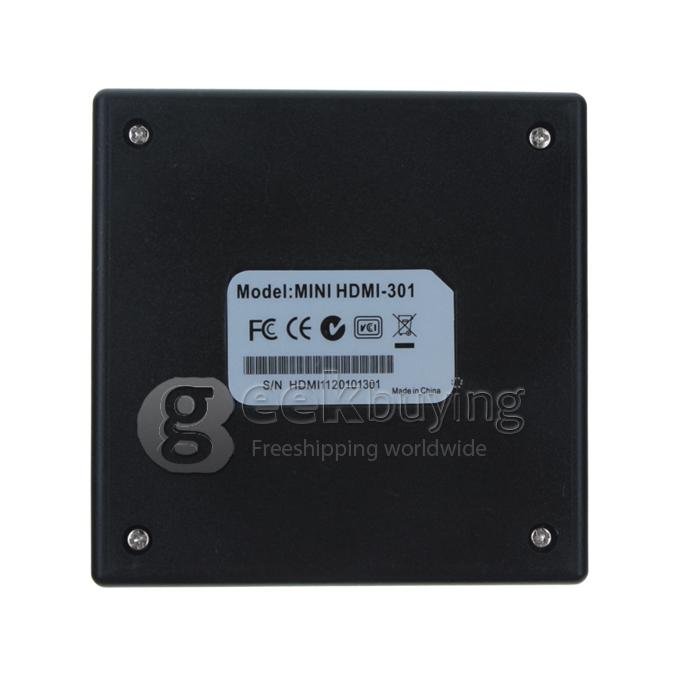 Mini 3 PORT HDMI 1.3 1080P Switcher Switch Splitter for HDTV DVD Xbox 360 3PORT NEW 
