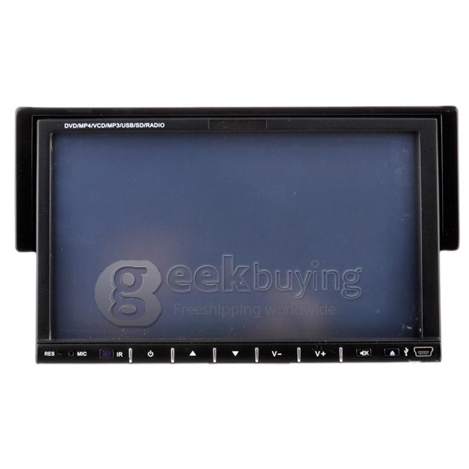 7 Inch 16:9 HD Digital Screen 800*480 1Din Slide Panel Design Car DVD Player(FM,Bluetooth,AV,For IPOD,MP3) 